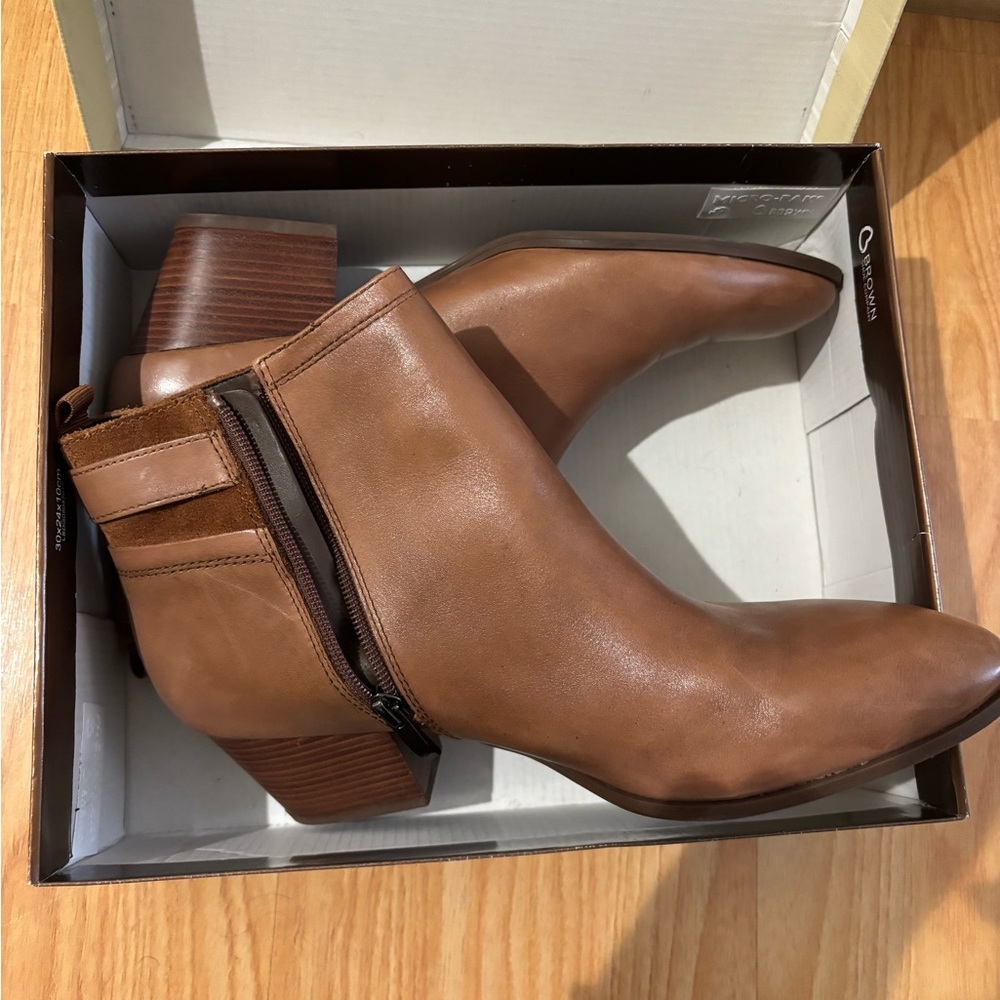 Brown Leather Ankle Boots